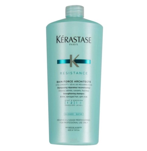 Kerastase Resistance Force Architect Bain, Wzmacniający szampon do włosów, 1000 ml