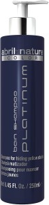 Abril Et Nature Platinum Shampoo, szampon eliminujący żółte odcienie, 250 ml 