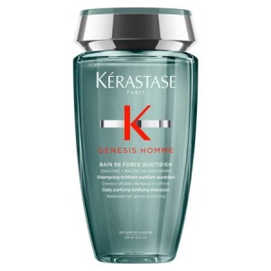 Kerastase Genesis Homme Bain de force quotiden, Oczyszczająco wzmacniająca kąpiel do włosów przerzedzających się dla mężczyzn, 250ml